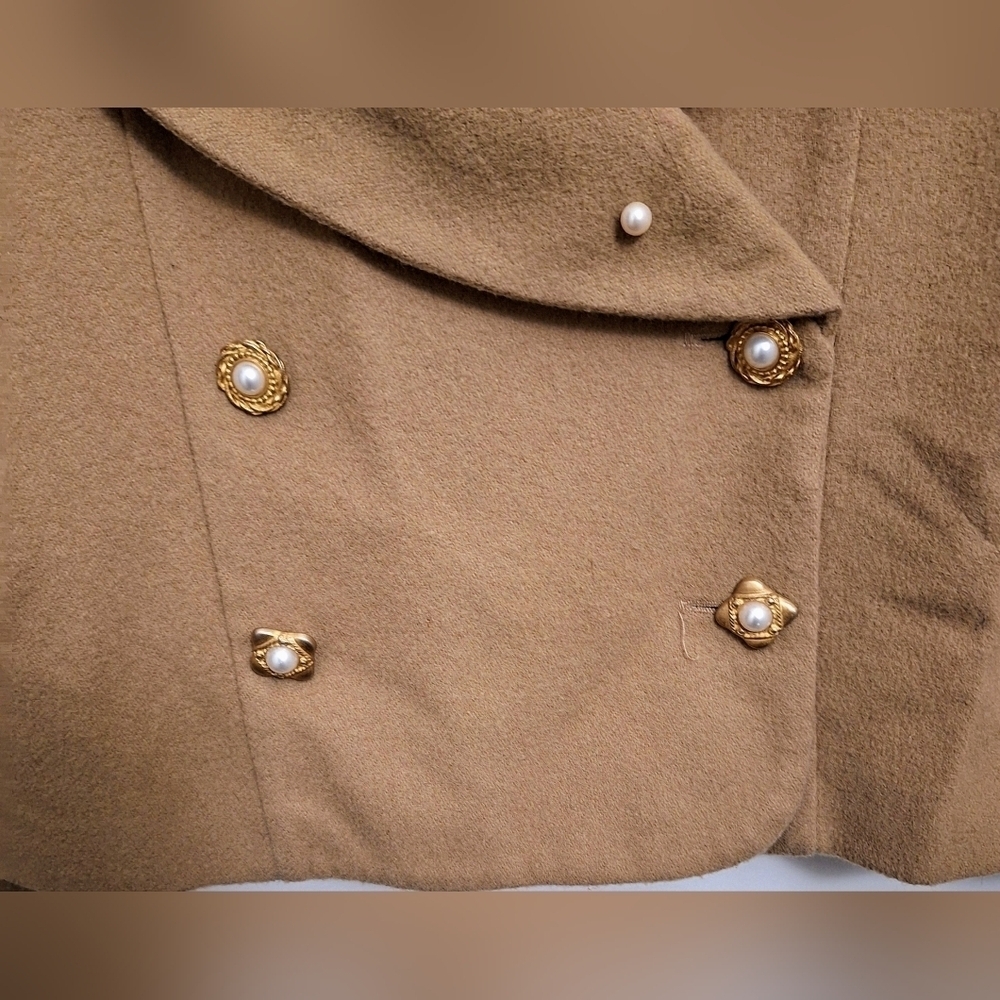 Vintage Novelty Couture Wool and Pearl Beaded Jacket - Picture 5 of 5